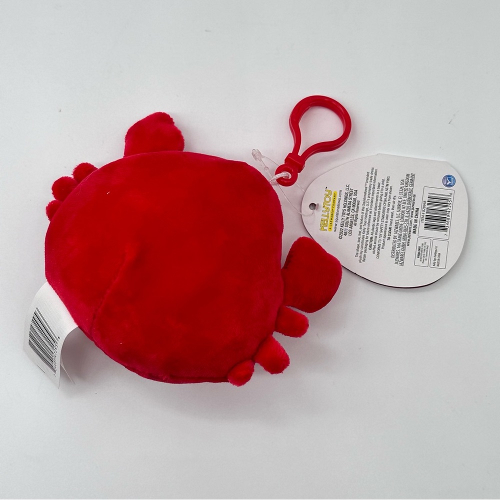Squishmallow Clip-on Keychain Sea Life Squad (Carlos Crab, 3.5 inch) - Picture 2 of 5